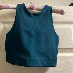 Girlfriend Collective Teal Dylan Bra Crop